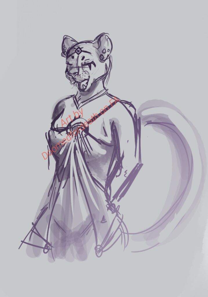 717x1024 Cougar Sketch Furry Amino - Cougar Sketch