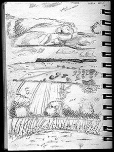 225x300 Pencil Sketch Of English Countryside March Goodies - Countryside Sketch