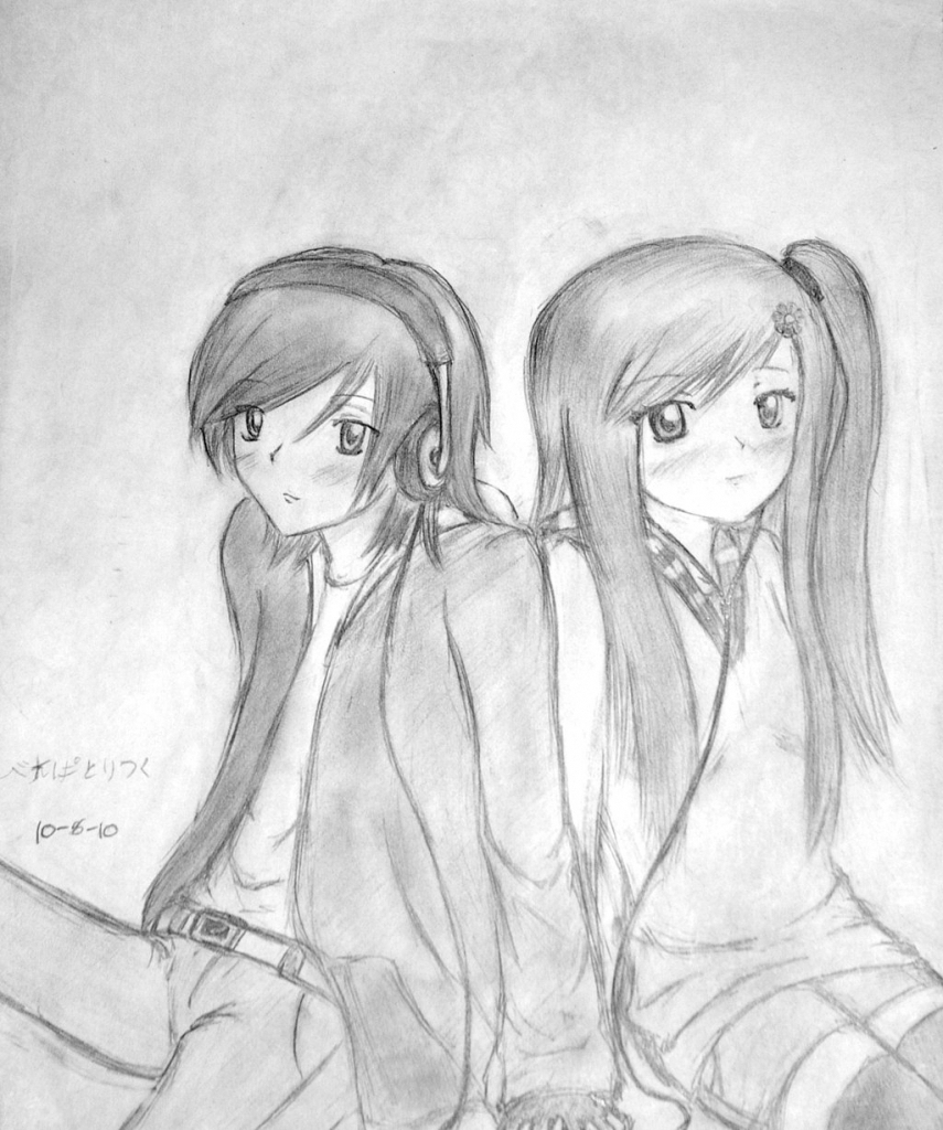 Couple Anime Sketch At PaintingValleycom Explore Collection Of