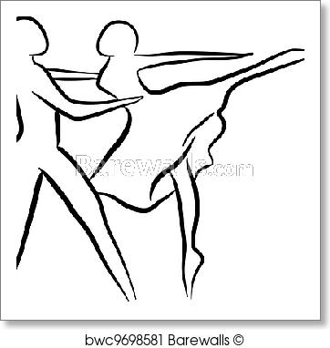 362x382 Art Print Of Couple Dancing Sketch Concept Barewalls Posters - Couple Dancing Sketch