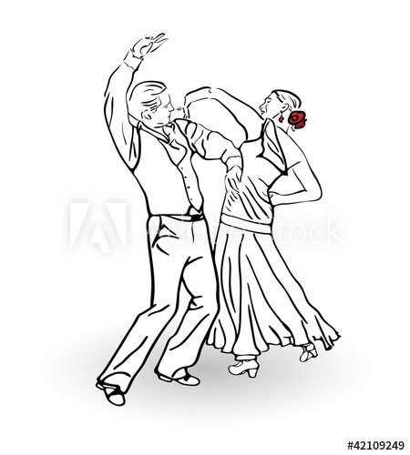 Couple Dancing Sketch at PaintingValley.com | Explore collection of ...