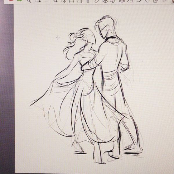 600x600 40 Romantic Couple Pencil Sketches And Drawings Drawling - Couple Pencil Sketch