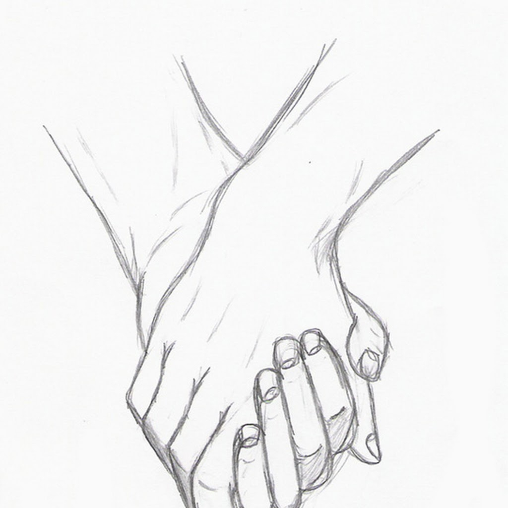 1024x1024 Pencil Sketch Of Holding Hands Pencil Sketches Of Couples Holding - Couple Pencil Sketch
