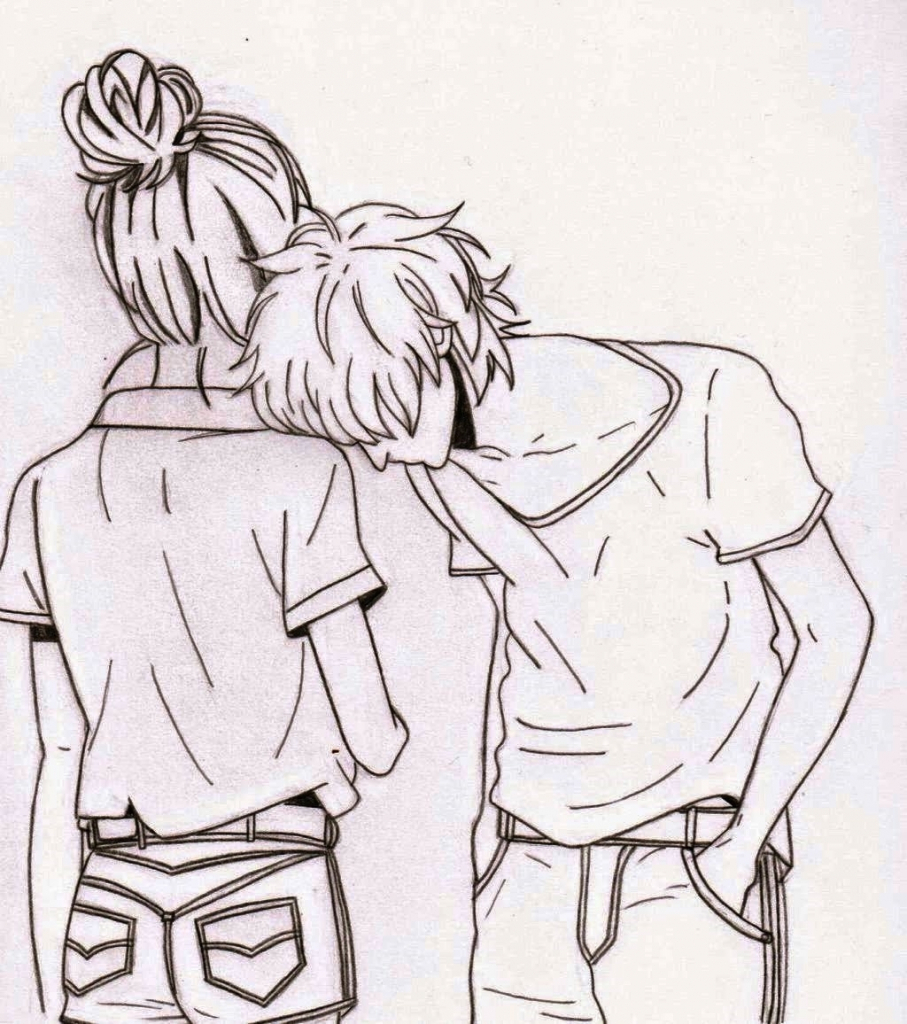 907x1024 Couple Sketch Tumblr - Couple Sketch