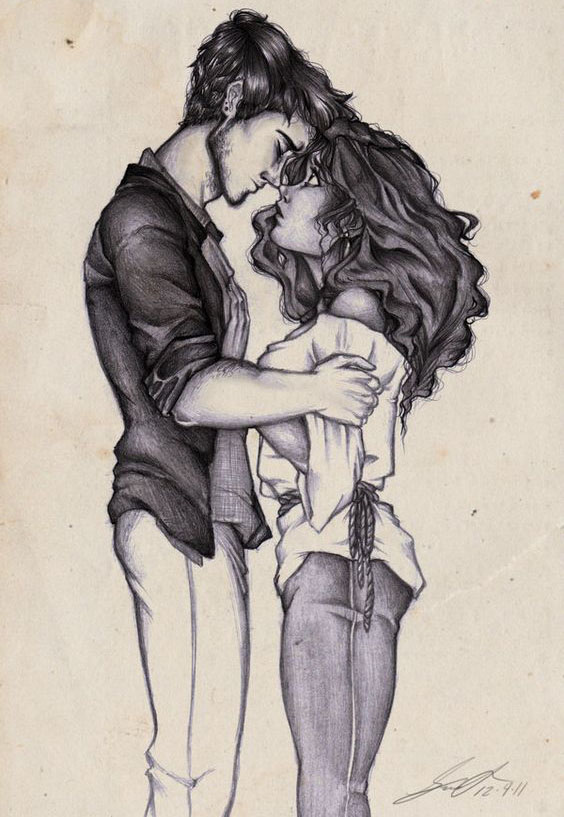 564x817 Boy Proposing A Girl Sketches Collection - Couple Sketch Drawing