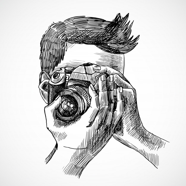 626x626 Camera Sketch Vectors, Photos And Psd Files Free Download - Couple Sketch Pictures