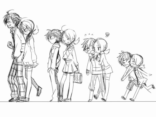 500x375 Tumblr Sweet Sketches Hug Love Pictures - Couple Sketch Tumblr