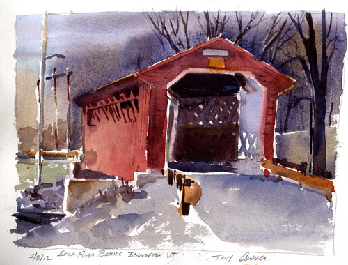 500x380 Covered Bridge Tony Conner Artists Blog - Covered Bridge Sketches
