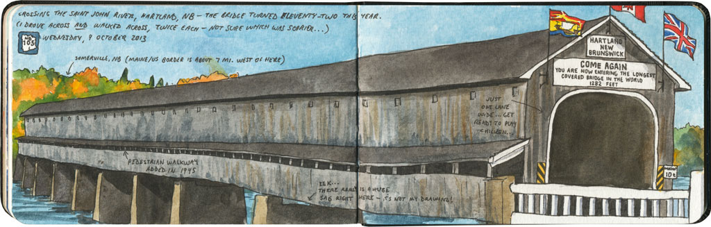 1024x327 Covered Bridge Drawn The Road Again - Covered Bridge Sketches