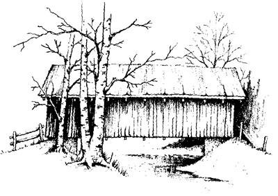 400x283 Covered Bridge 2 Rubber Cottage - Covered Bridge Sketches