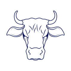 240x240 Search Photos Cow Logo - Cow Face Sketch