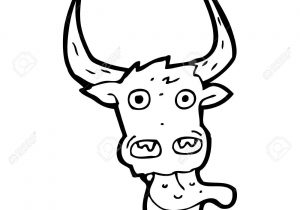 300x210 Cow Face Drawing Cow Face Portrait, Front View, Vector Hand Drawn - Cow Face Sketch