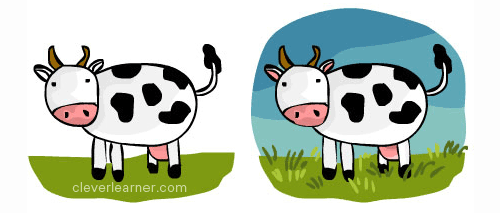 500x213 Step By Step Drawing Of A Cow - Cow Sketch Easy