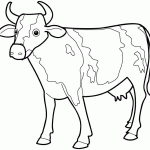 150x150 Now Cow Drawings For Kids How2draw4kids How To Draw - Cow Sketch For Kids
