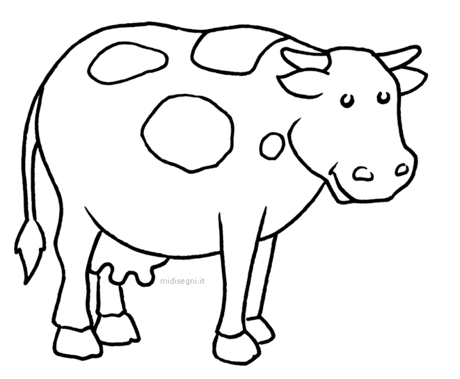 Cow Sketch For Kids at PaintingValley.com | Explore collection of Cow ...