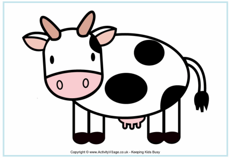 460x317 Cow Printables - Cow Sketch For Kids