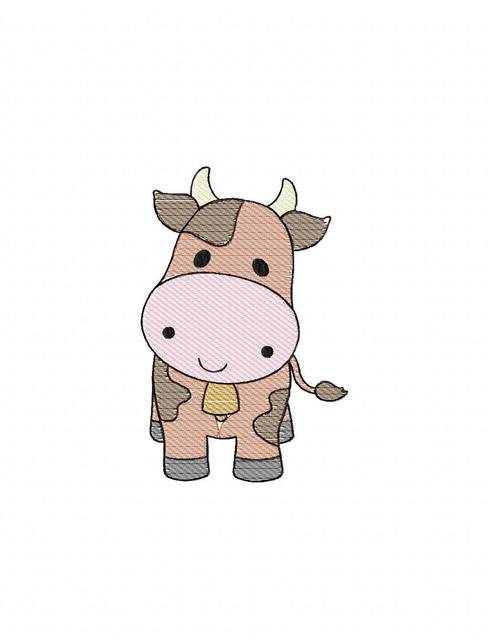 489x640 Cow Sketch Embroidery Design - Cow Sketch Images