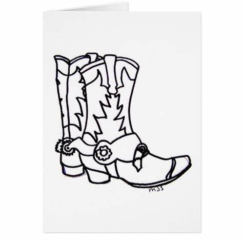 474x474 Simple Cowboy Boot Drawing. How To Draw Cowboy Boots Kids - Cowboy Boot Sketch