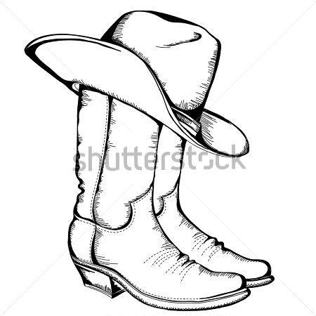 450x450 Collection Of Free Booting Clipart Sketch. Download On Ubisafe - Cowboy Boot Sketch