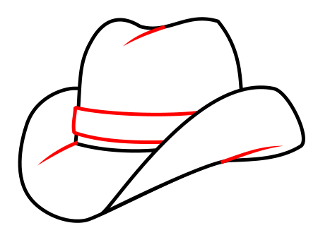 450x350 Drawing A Cartoon Cowboy Hat - Cowboy Hat Sketch