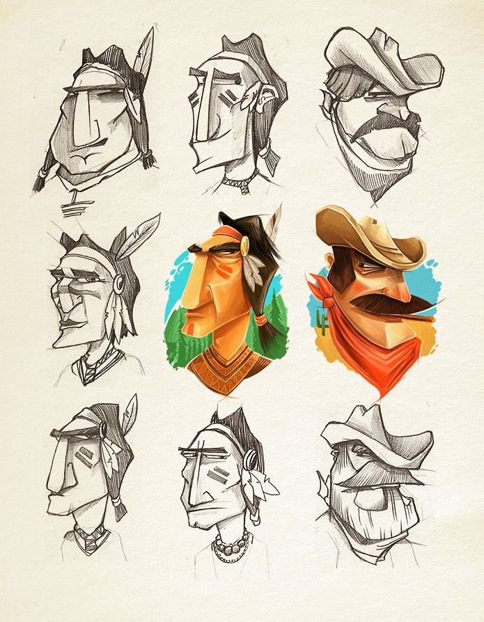 695x893 Cowboy Sketch - Cowboy Sketch