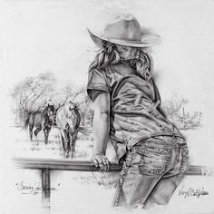 Cowboy Sketch Drawings