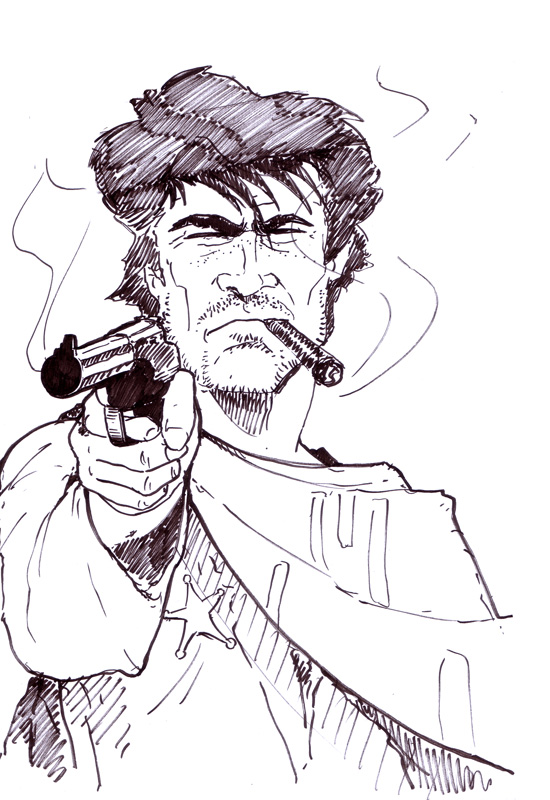 550x800 A Cowboy Sketch By Haico - Cowboy Sketch Drawings