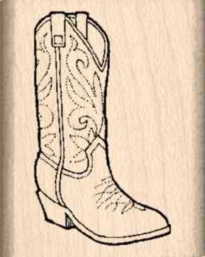 288x360 Stamps By Impression St 0141 Cowboy Boots Rubber Arts - Cowgirl Boots Sketch