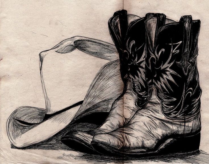 736x578 Pictures Of Cowboy Boots And Hats Gallery Images) - Cowgirl Boots Sketch