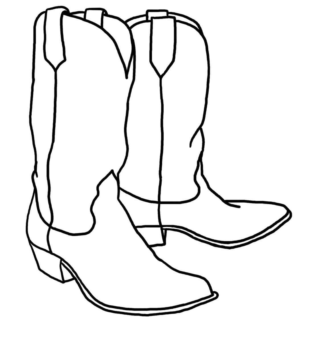 Cowgirl Boots Sketch At Paintingvalley Com Explore Collection Of