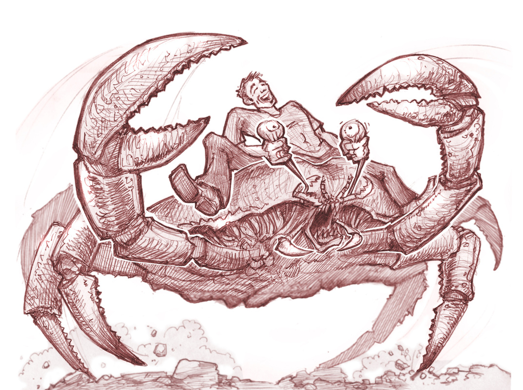 1073x800 Control The Crab - Crab Sketch