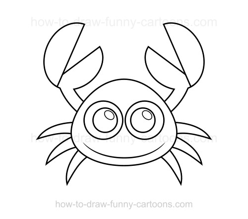 500x441 How To Draw A Crab - Crab Sketch Images