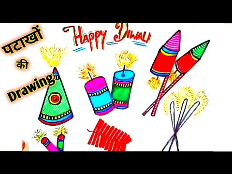 480x360 Diwali Crackers Drawing - Crackers Sketch