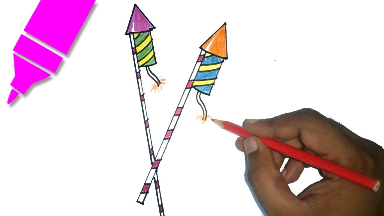 37+ Pencil Diwali Crackers Drawing Images Pics