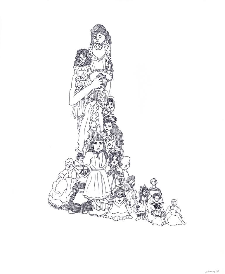 770x939 Saatchi Art Cradle Drawing By Katie Hovencamp - Cradle Sketch