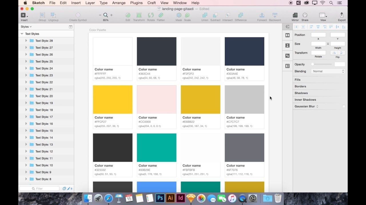1280x720 How To Use Styles In Craft By Invision Sketch 3 Ux Ui Design - Craft Sketch