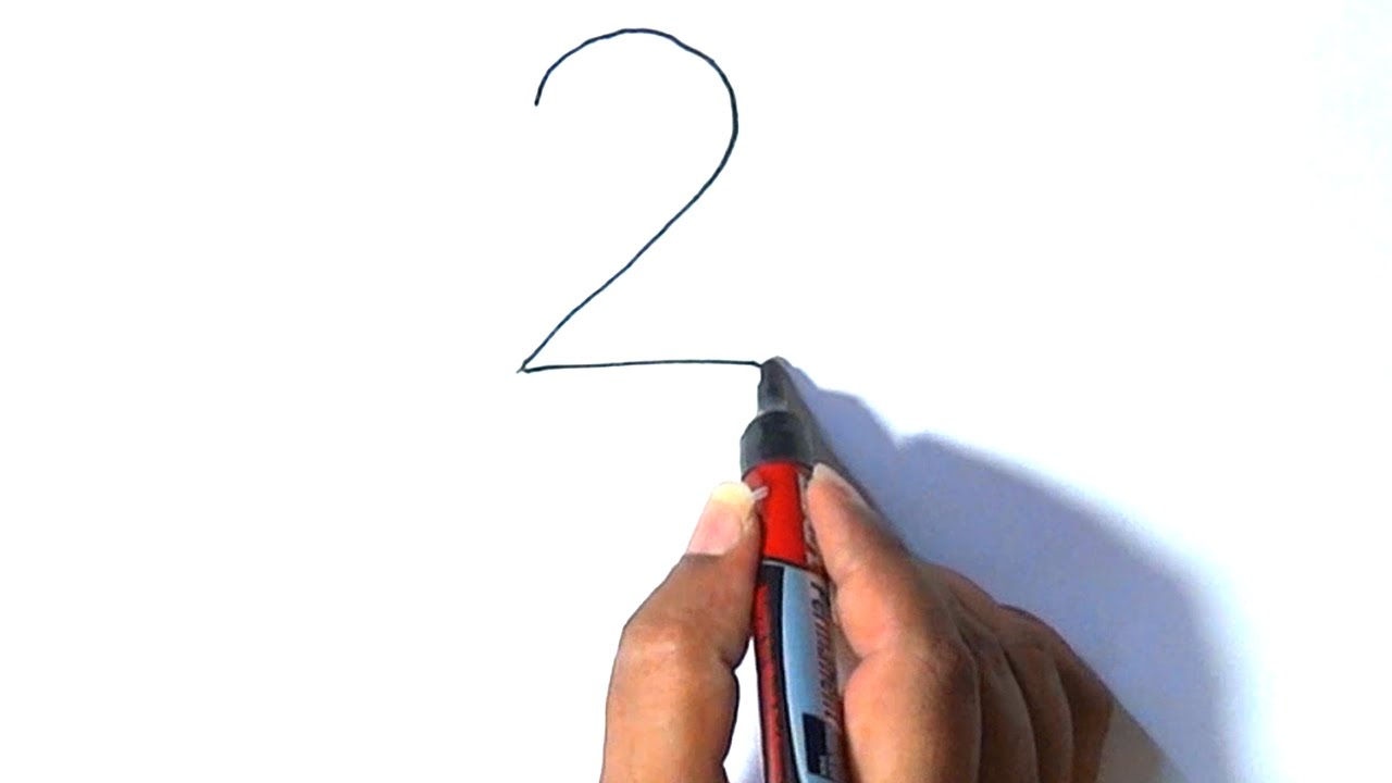 1280x720 Drawing A Crane Based On Number 2 - Crane Bird Sketch