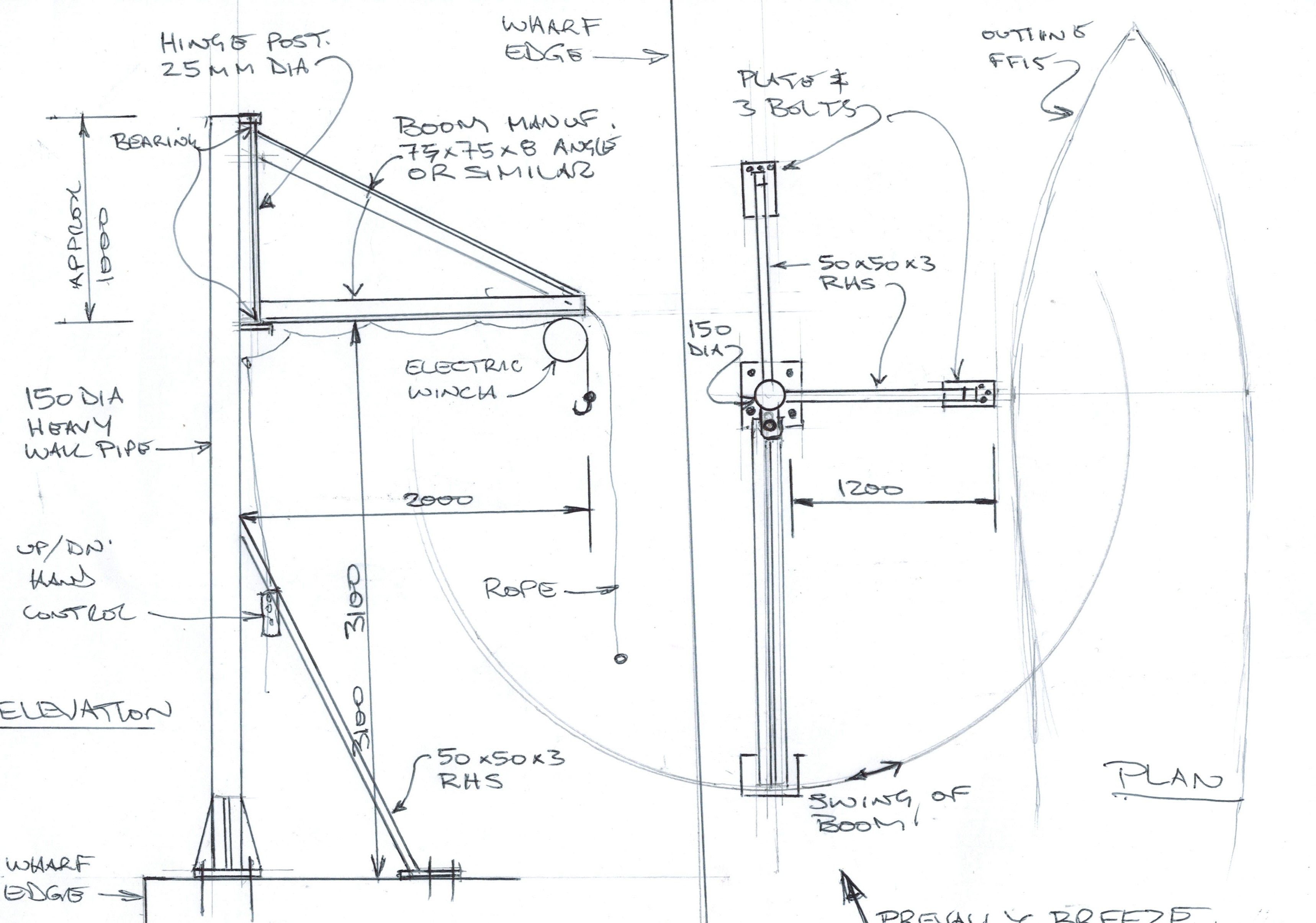 3436x2409 Ff Crane - Crane Sketch