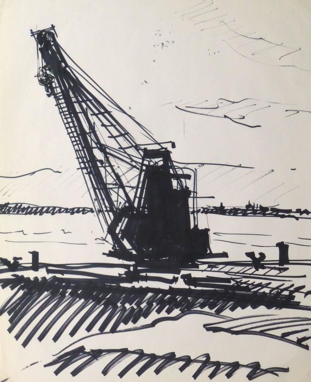 625x768 Kei Mitsuuchi - Crane Sketch