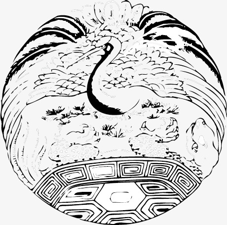 460x455 Sketch God Crane, Chinese Style, Vector, Culture Png Image And - Crane Sketch