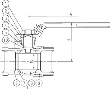 373x308 Ball Valves - Crane Sketch