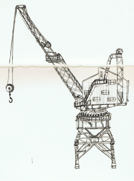 445x600 Sketchbook Carrie Leech - Crane Sketch