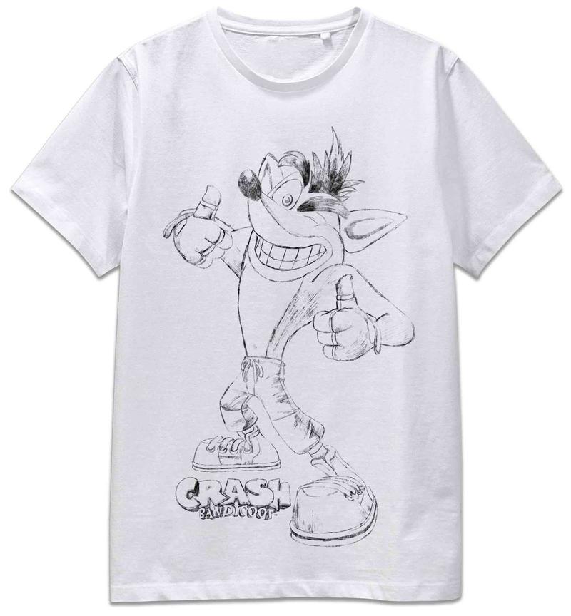800x864 Crash Bandicoot Sketch Outline T Shirt Gamestop - Crash Bandicoot Sketch