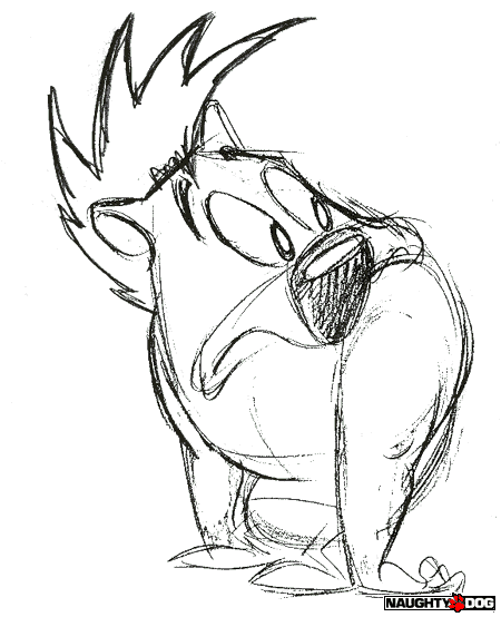 450x554 Crash Gallery - Crash Bandicoot Sketch