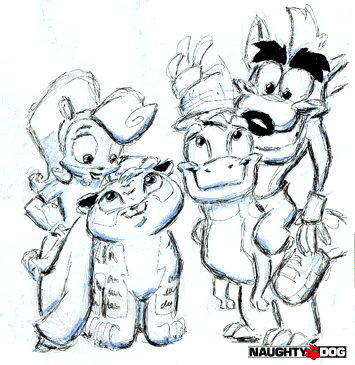 355x365 Crash Gallery - Crash Bandicoot Sketch