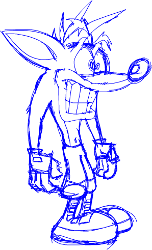 298x491 Crash Bandicoot Sketch By Rovertarthead - Crash Sketch