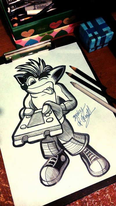 400x711 Crash Bandicoot Sketch By Zentryofchrist1 - Crash Sketch