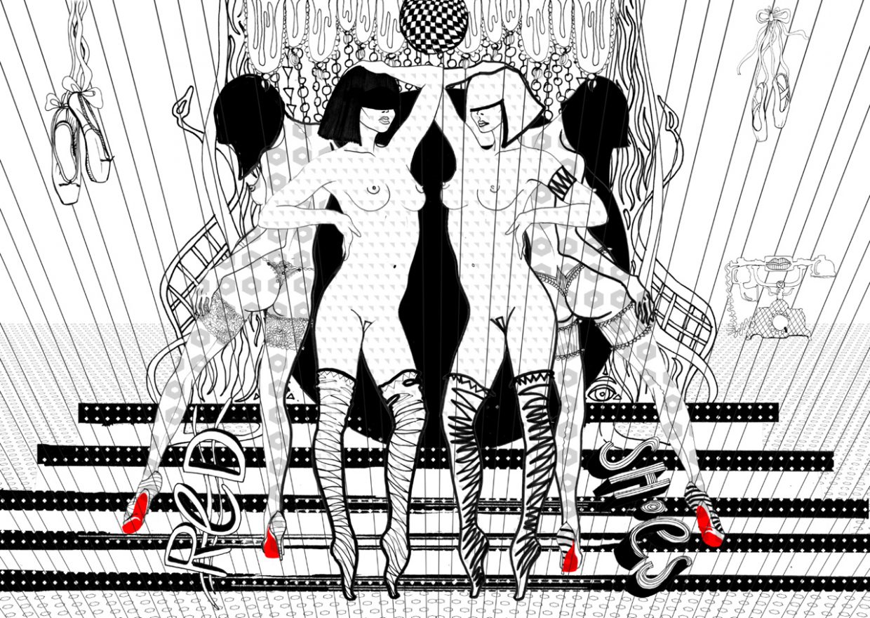 1240x880 Le Crazy Horse De Paris Sonia Hensler - Crazy Horse Sketch