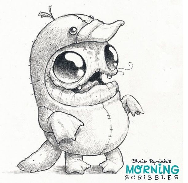 612x596 Pin By Valery Pereyatenets On Art Chris Ryniak Little Monstr - Crazy Sketches