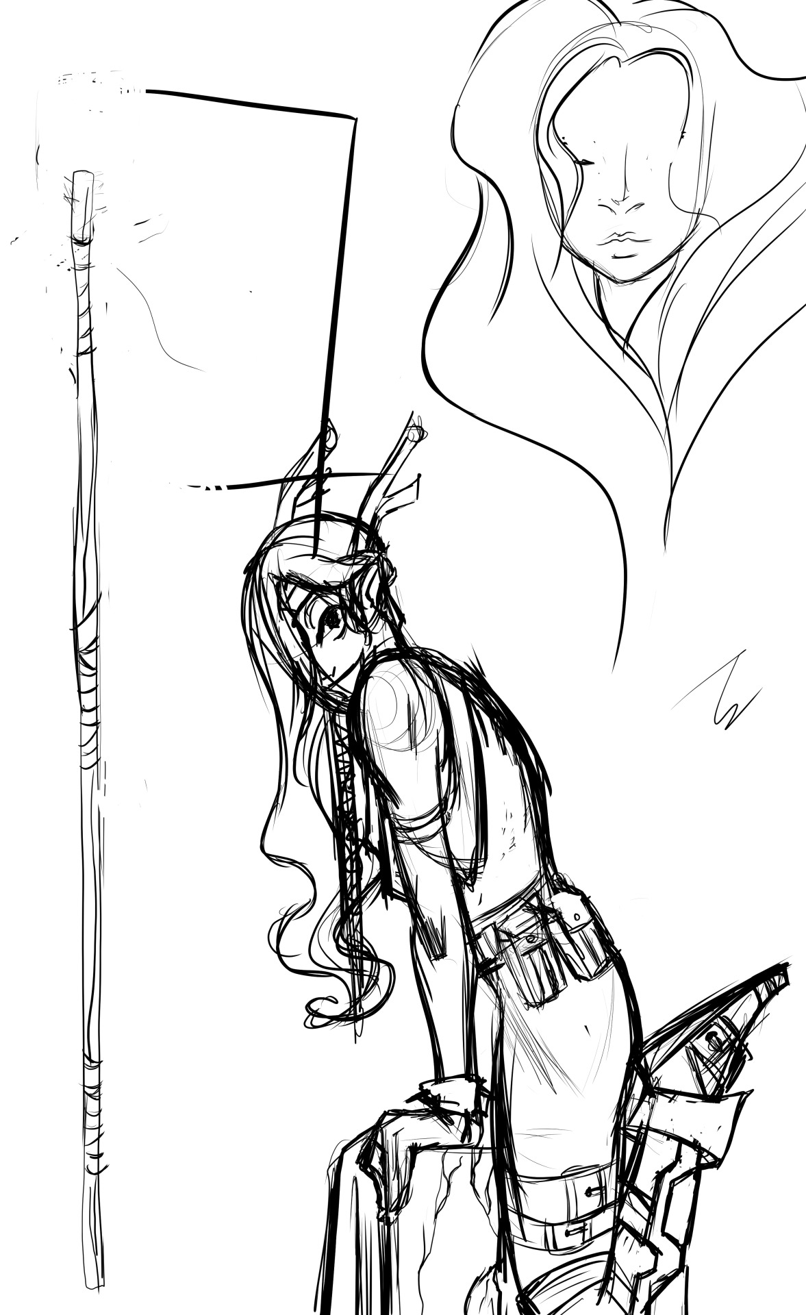 1177x1920 Crazy Rough Sketches Of Keylith From Critical Role - Crazy Sketches